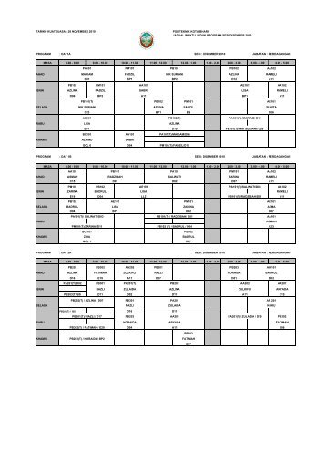 28 november 2010 jadual waktu induk program sesi disember 2010 ...