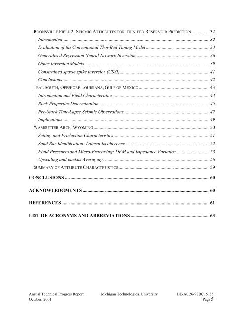 Calibration of Seismic Attributes for Reservoir Characterization ...