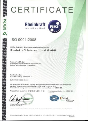certificate scc - Rheinkraft International GmbH
