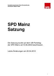 Satzung der SPD Mainz
