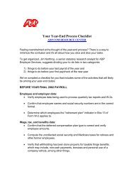 Your Year-End Process Checklist - ADP