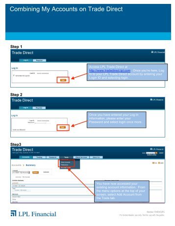 Combining My Accounts on Trade Direct - LPL Financial