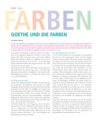 GOETHE UND DIE FARBEN - Experiment FARBE