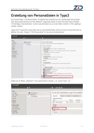 Erstellung von Personallisten in Typo3 - ZID
