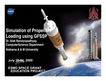 Simulation of Propellant Loading using GFSSP - National Council of ...