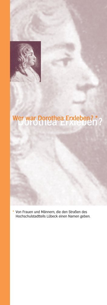 Wer war Dorothea Erxleben ? * - Hochschulstadtteil ...