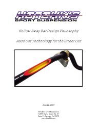 Hollow Sway Bar Design Philosophy Race Car Technology for the ...