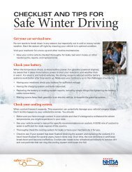 Checklist and Tips for Safe Winter Driving - NHTSA