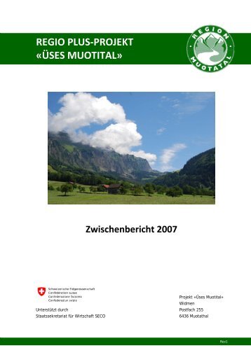 Zwischenbericht 2007 - Region Muotatal