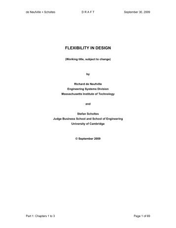 FLEXIBILITY IN DESIGN - Title Page - MIT