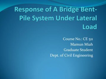 SAP2000 Analysis of a Bridge Bent