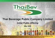 Bt 92.1 bn - Thai Beverage Public Company Limited