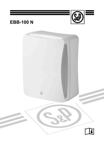 EBB-100 N - Soler & Palau Sistemas de VentilaciÃ³n, SLU