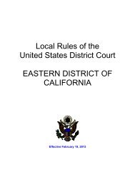 Local Rules of the United States District Court EASTERN DISTRICT ...