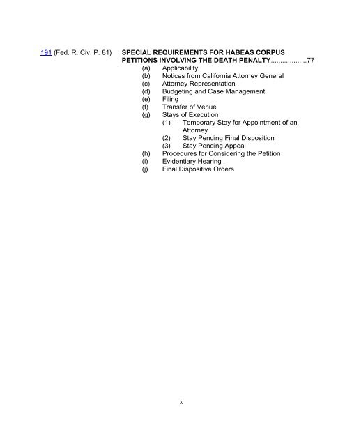 Local Rules of the United States District Court EASTERN DISTRICT ...