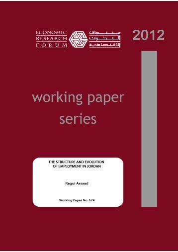 The Structure and Evolution of Employment in Jordan - University of ...