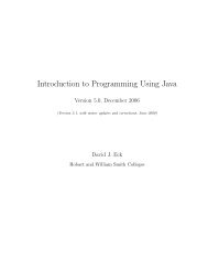 Introduction to Programming Using Java - Department of ...