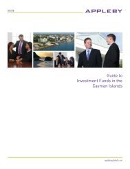 Guide To Investment Funds In The Cayman Islands - Appleby