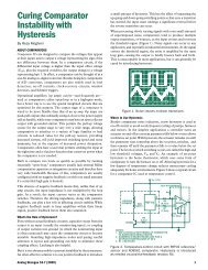 Curing Comparator Instability with Hysteresis - Analog Devices