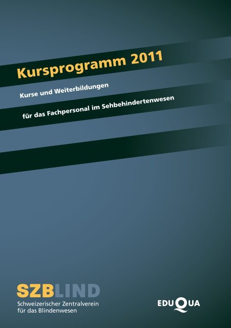 Kursprogramm 2011 (pdf) - Schweizerischer Zentralverein für das ...