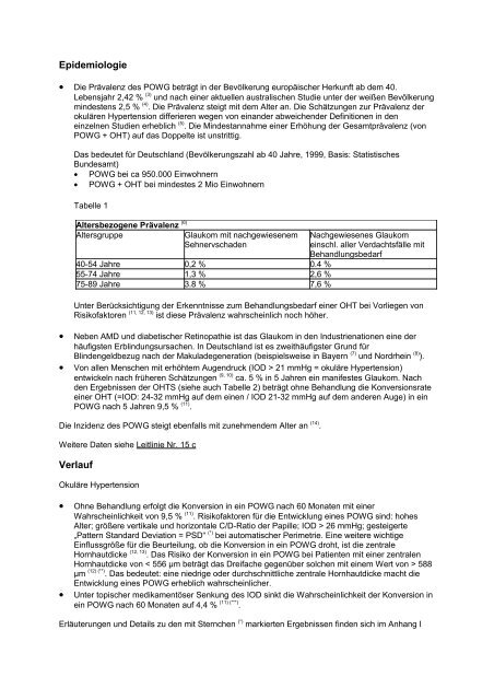 Leitlinien von BVA und DOG - Berufsverband der Augenärzte