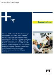 Success Story Poste Italiane - Hewlett-Packard