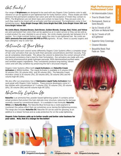 Product Brochure - Organic Hair Color for Salon Professionals