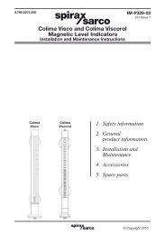 Colima Visco and Colima Viscorol Magnetic Level ... - Spirax Sarco