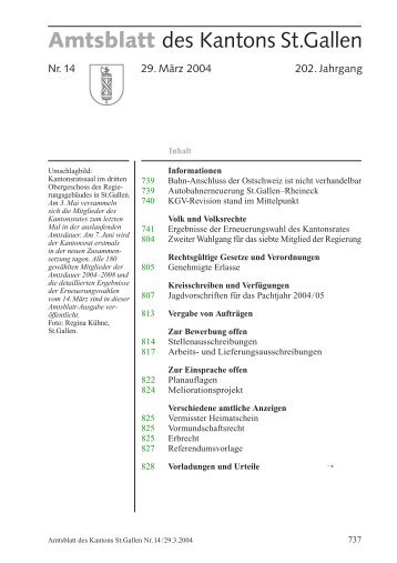 Amtsblatt des Kantons St.Gallen - Politische Rechte im Kanton St ...