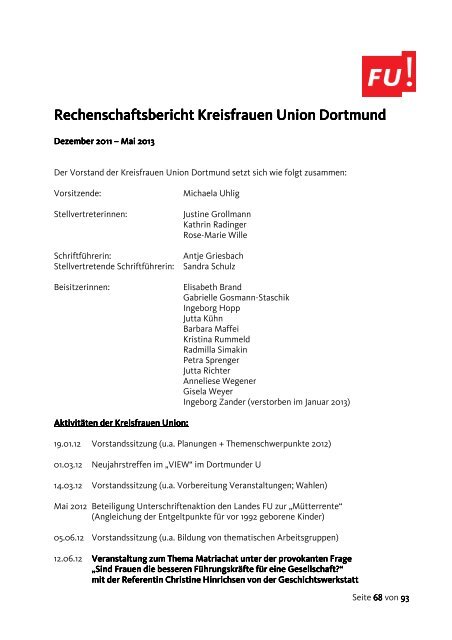 GeschÃ¤ftsbericht Nov 2011 bis Jun 2013 - CDU Dortmund