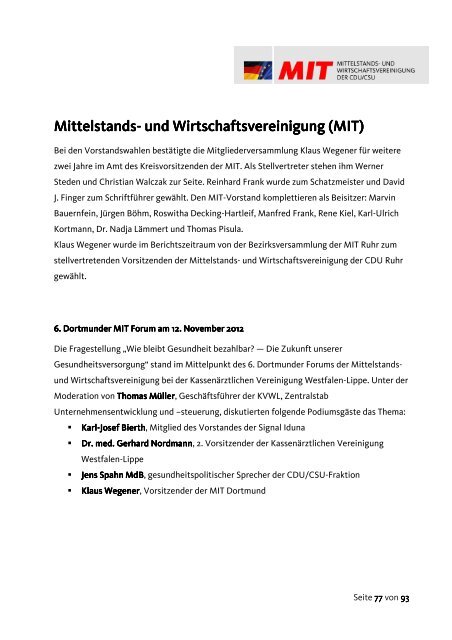 GeschÃ¤ftsbericht Nov 2011 bis Jun 2013 - CDU Dortmund