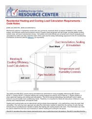 Residential Heating and Cooling Load Calculation Requirements ...