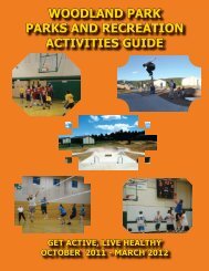 woodland park parks and recreation activities guide - City of ...