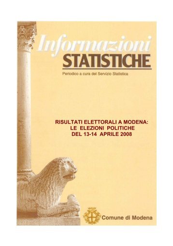 risultati elettorali a modena: le elezioni politiche del 13-14 aprile 2008
