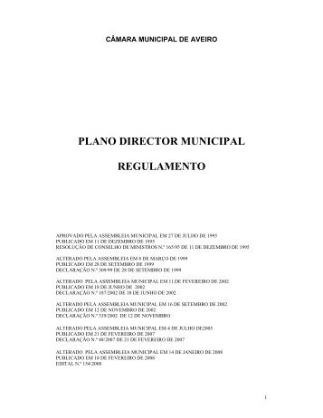 PLANO DIRECTOR MUNICIPAL REGULAMENTO - CÃ¢mara ...