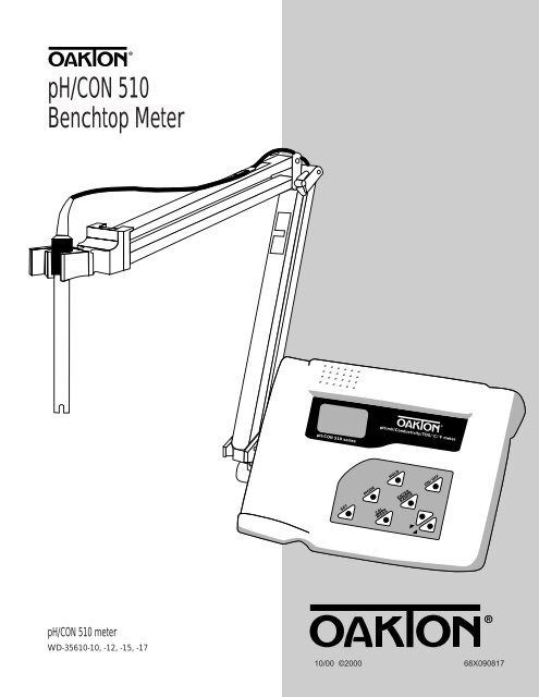 Hover banjo methodologie pH/CON 510 meter manual