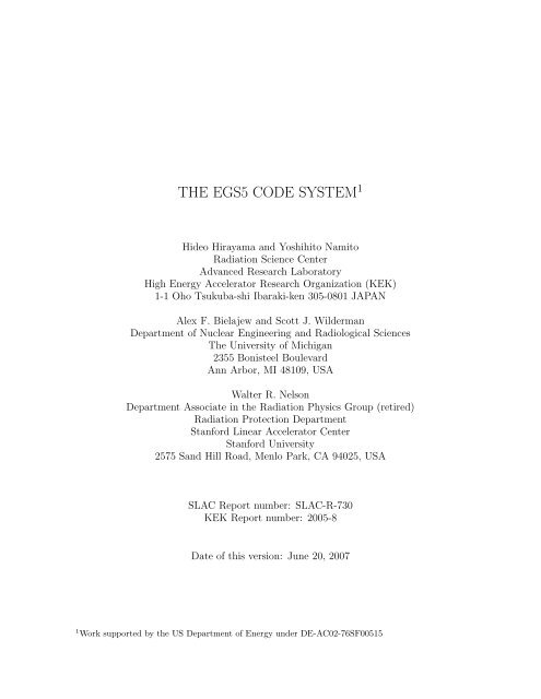 THE EGS5 CODE SYSTEM