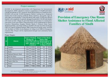 DFID One Room Shelter - hands