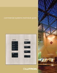 commercial systems technical guide - Lutron