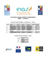 6TH WORLD CROSS COUNTRY CHAMPIONSHIP BREST ... - Inas