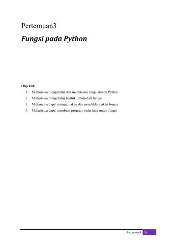 Pertemuan3 Fungsi pada Python - iLab