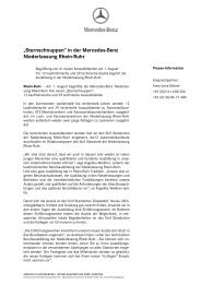 Sternschnuppen - Mercedes-Benz Niederlassung Rhein-Ruhr