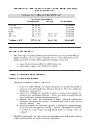 format and content of project revision document - WFP