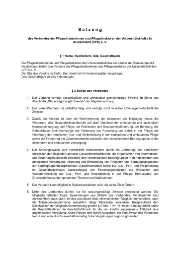 Satzung des VPU als druckbare PDF-Version