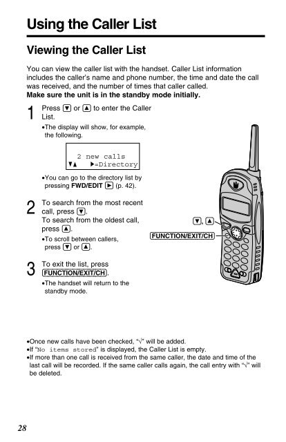 Operating Instructions - Operating Manuals for Panasonic Products ...