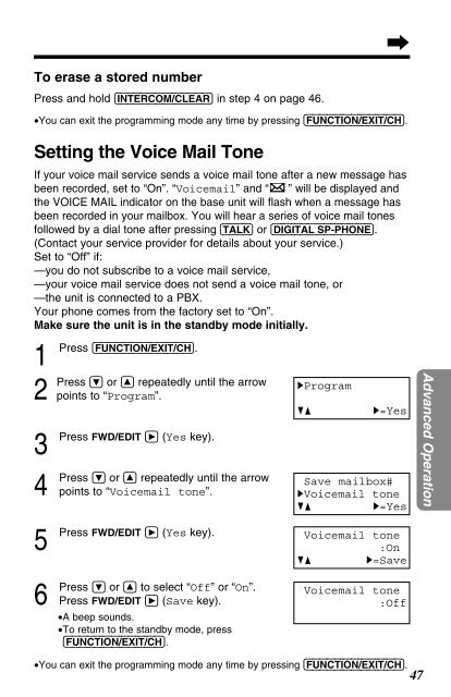 Operating Instructions - Operating Manuals for Panasonic Products ...