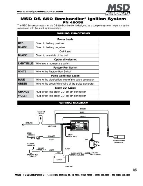 MSD Tech Line - MSD Powersports