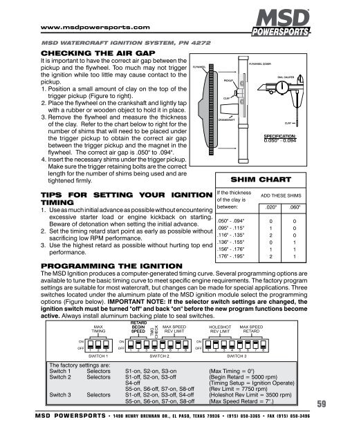 MSD Tech Line - MSD Powersports