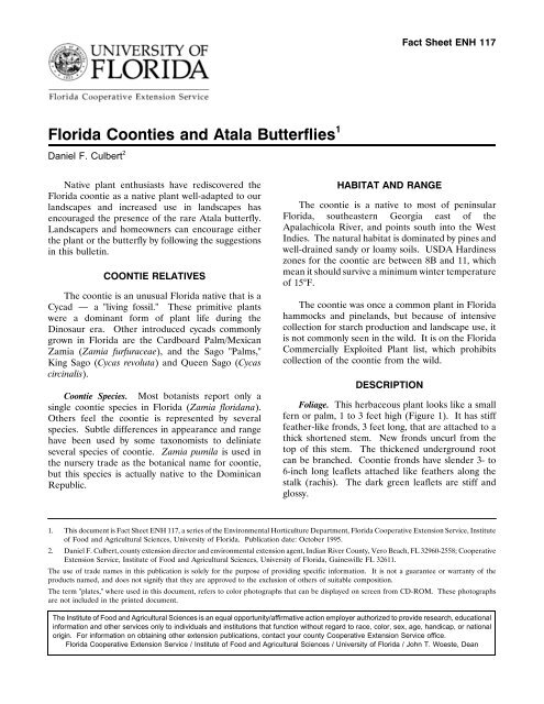 Florida Coonties and Atala Butterflies - Palm and Cycad Societies of ...