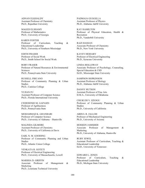 Graduate Catalog: 2012-2013 - Alabama A&M University